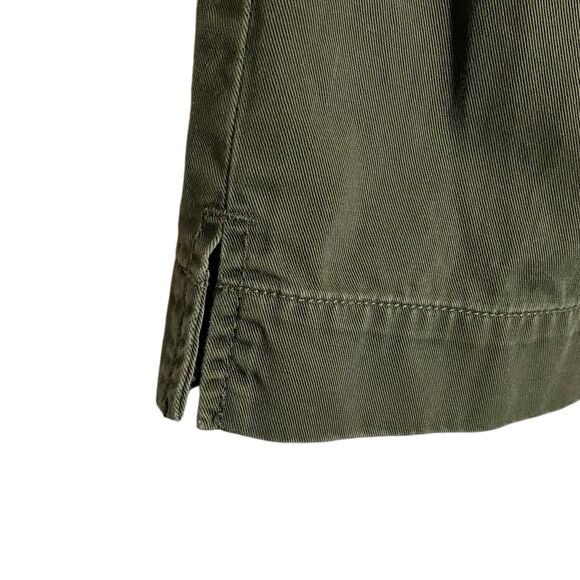 Vtg J Crew Pants Y2K Womens 2 Olive Green Cropped Capri Twill Chino Preppy 90s - Picture 5 of 8